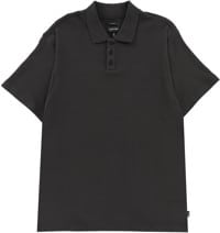 Brixton Textured Waffle Polo Shirt - washed black