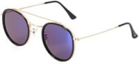 Glassy Parker Polarized Sunglasses - black/gold/blue polarized lens